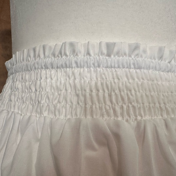 Draper James Geo Embroidered Midi Skirt Womens L Black & White A-Line Smocked - Picture 4 of 16